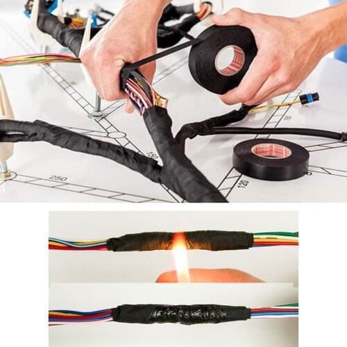 15M Heat-resistant Flame Retardant Tape Electrical Adhesive Cloth Top For Car Cable Line Harness Wiring Loom Protection Insulate