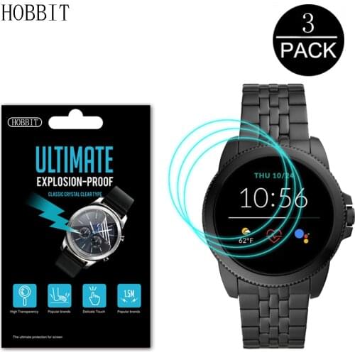 3Pcs Clear HD 5H Anti-Scratch Film For Fossil Gen 5E FTW4047 FTW4056 FTW4055 Smart Watch Screen Protector Anti-shock PET Film