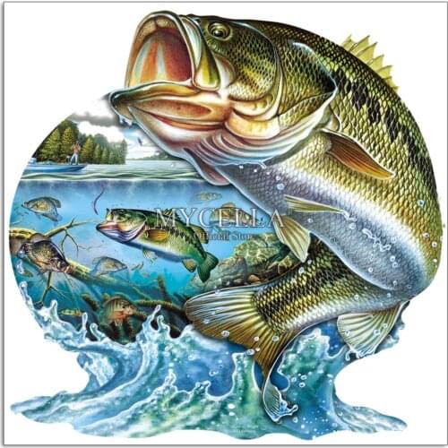 5d Diy Diamond Painting Big Fish Diamond Embroidery Animals Diamond Mosaic Cross Stitch Rhinestone Home Decor Christmas Gifts