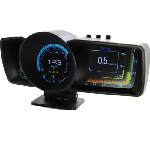 Vjoy 2021 Smart Gauge OBD2 Car Gps Hud LCD Head Up Oil Temperature Display Obd2 Speedometer with Shift Reminder Hud Universal Ca