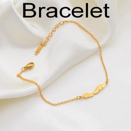 Anniyo 18cm + 3cm Curacao Bracelet Women Girls Gold Color Stainless Steel Netherlands Jewelry Hand Chain Bangles #119021