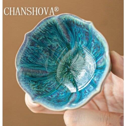 CHANSHOVA 60-90ml Chinese retro Handmade Kiln change Personality Porcelain tea cup Small coffee mug Chinese Ceramic cups H511