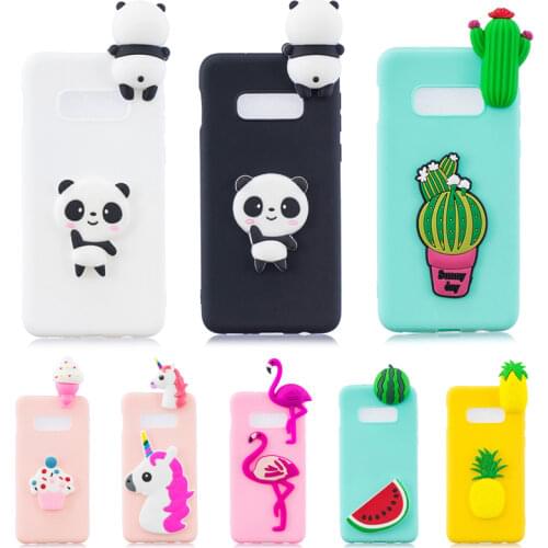 3D Unicorn Panda Cactus TPU Case for Samsung s20 fe Note 20 10 S8 S9 S10 S20 S21 Plus S20 Ultra S7 Edge Case Coque Women Child