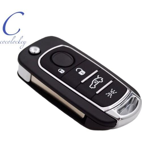 Cocolockey Replacement Car Folding Remote Key Shell Case Fob for Fiat 500X 500L Flip Key Blank 4 Buttons Different Buttons