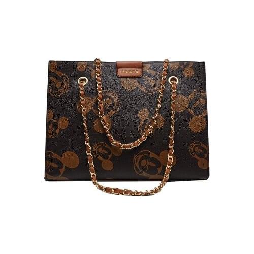 Disney princess lady Mickey mouse handbag women messenger bag shoulder bag pu High capacity shoulder bag cartoon shopping bag