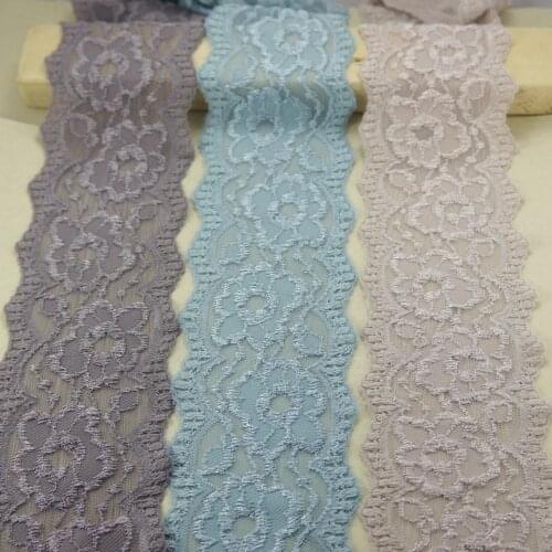 10 Yards/lot 64mm Elastic Stretch Lace Trim Sewing /garment/apparel Elastic Lace