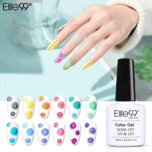 Elite99 10ml Flower Blooming Gel Nail Polish Soak Off Blossom Effect UV Gel Polish Snowflakes Liquid Nail Art Lacquer Manicure