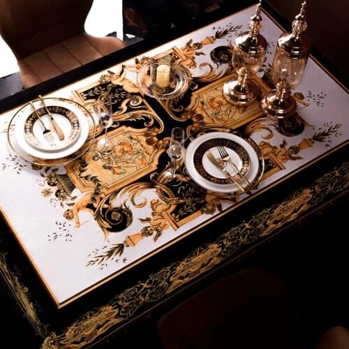 1PC European Royal Vintage Tassel Tablecloth Rectangular and Round Table Cloth Table Cloth For Garden Table Decoration