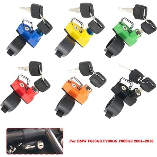 For BMW F650GS F700GS F800GS 2004-2018 2015 2016 2017 Motorcycle Helmet Lock Mount Hook Side Anti-theft Security with 2 Keys