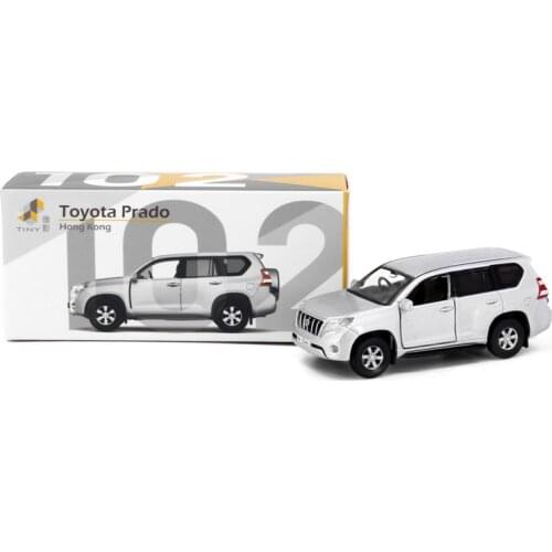 Tiny 1:64 Toyota Prado Silver Diecast Model Car