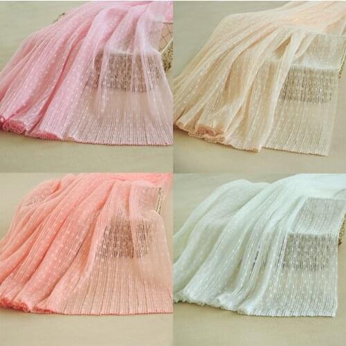 150cm 3D Ruffle Lace Pleated Fabric Lace DIY Garment Dress Accessories White Pink Wrinkle Mesh Tulle Lace Fabric 2 Meters