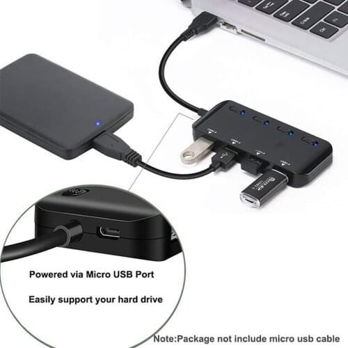 Mini USB/Type-C 3.0 Hub 4 Ports Laptop PC Computer Portable USB Power Interface Switch USB Splitter Adapter USB Hab