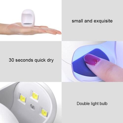 Mini Portable LED UV Nail Dryer Lamp Egg-shaped Single Nail Gel Polish Dryer Machine 3W SANA889