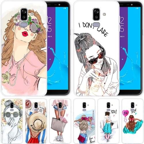 Soft Silicone Case Fashion queen girl boss for Samsung Galaxy J8 J7 J6 J4 J2 2018 Core J3 2016 J5 2017 EU J4 Plus J7 Prime Cover
