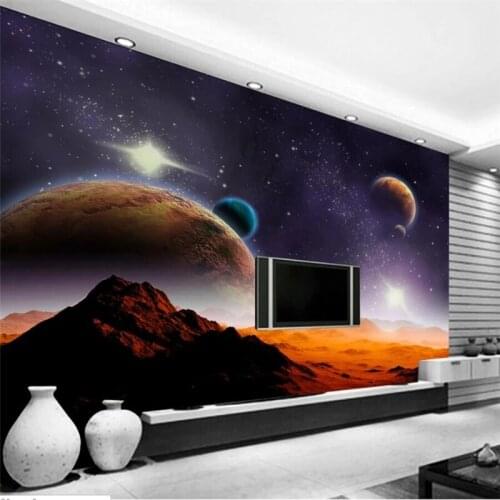 Beibehang papel de parede Custom wallpaper 3D large mural alien universe starry sky papier peint stereo TV background wallpaper