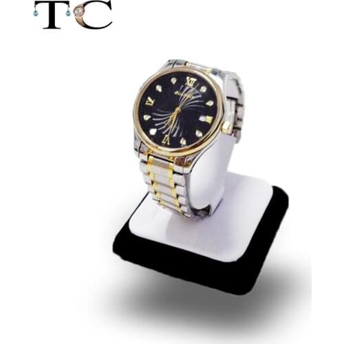 One Free shipping Jewelry Display Bangle Stand Holder for Watch Presentoir Bracelet in Black and White Stripe 7*7*8CM