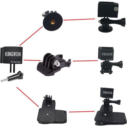 OSMO Pocket Mount Tripod Backpack Clip 1/4 inch Screw Adapter Bracket for DJI OSMO Pocket Handheld Gimbal Stabilizer