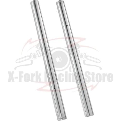 Front Inner Fork Tubes Sliver Pipes Pair For YAMAHA FZR750 RWO 1989-1991 1990 43x580mm 3FV-23110-00