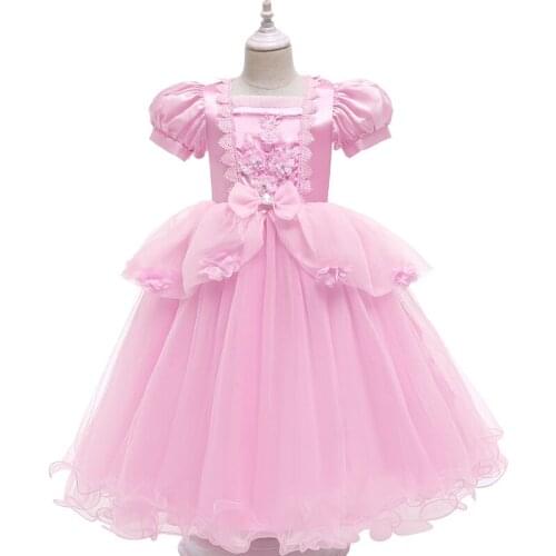 Girl Prom Princess Dress Birthday Party Cosplay Costume Kids Fancy Ball Gown Christmas Children Evening Dress Clothing 3-8 Years