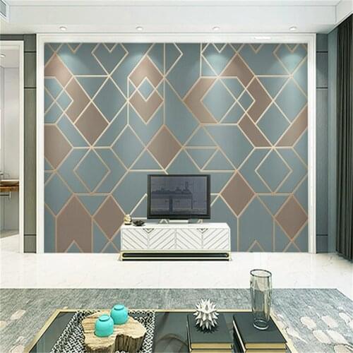 Custom Mural Wallpaper Hand Painted Nordic Plant Leaf Flamingo Tv Background Wall Painting