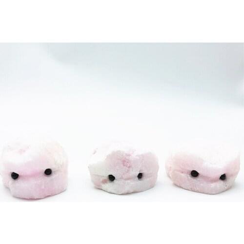 Lovely 1PC Natural Pink Aragonite Hedgehog Stone Reiki Gemstone Healing Chakra Hand Carved Rough Natural Quartz Crystals