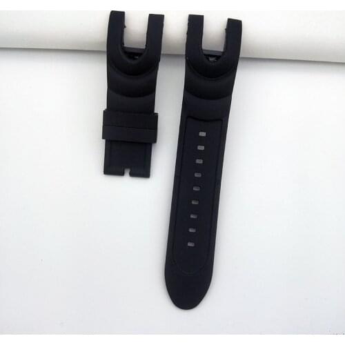 26mm Silicone Rubber Watchband Black Mens Wristband Watch Bracelet Replacement Strap for Invicta Reserve Belt Free Tool