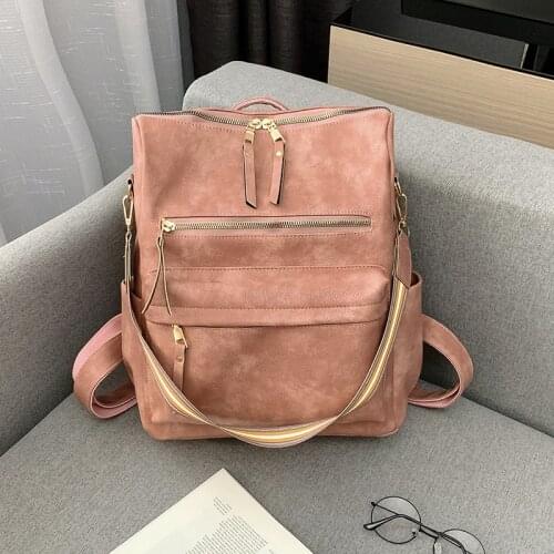 Shoulder Bags Fashion School Bag 2021 New Designer Women Bag Large Capacity Backpack Women Leather Travel Backpack Multifunction