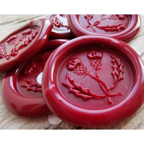Twisted Thistle Self Adhesive Wax Seals, Wax Seal Stickers, Envelope Wax Seals, Peel and Stick Wax Seals