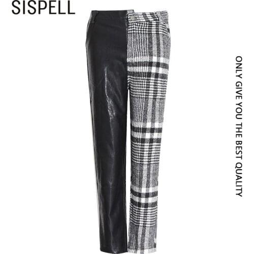 SISPELL Women's Plaid Trousers