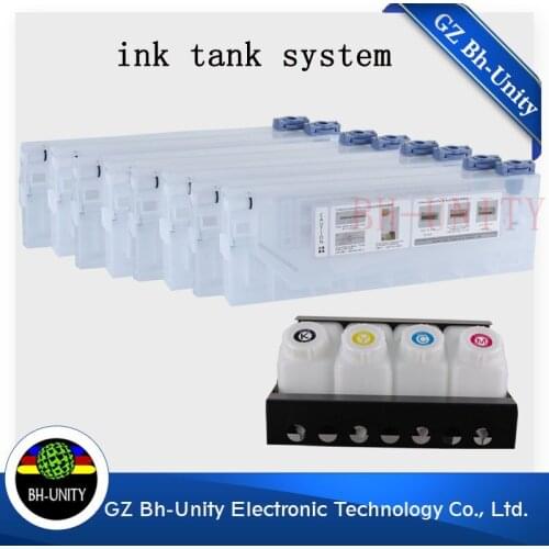 4 tank with 8cartridge bulk continuous ink supply system for Roland Mutoh Mimaki Wit color solvent printer machine