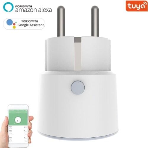 WiFi Smart Wireless Plug EU Adaptor 16A Remote Voice Control Power Tuya SmartLife APP Control Work With Alexa Google Assistant