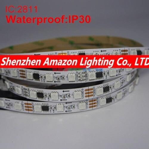 LED Lighting Strip 5M DC12V WS2811 5050 fita de led luz Addressable Waterproof IP30 WS2811 Dream Color led pixel strip