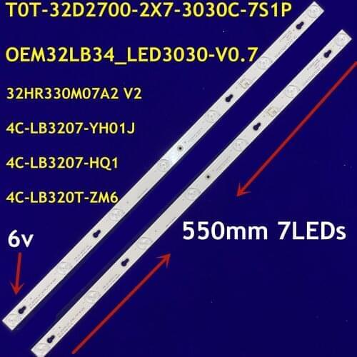 30pcs LED Backlight strip for TELLFUNKEN TF-LED32S19 32S3750 32HR330M07A2 V2 LVW320CSOT 32D700 HR-56613-12785 YHA-4C-LB320T-YHL
