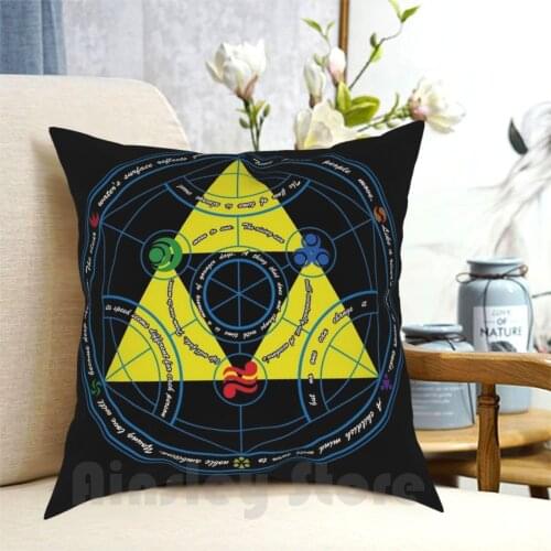 Transmutation Of Time Pillow Case Printed Home Soft Throw Pillow Legend Fullmetal Alchemist Full Metal Alchemy Triforce