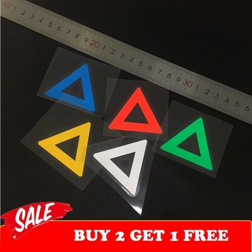G055 4.3x5cm Triangle Reflective Motorcycle Helmet Stickers Bike Safety Warning Mark Car stickers and Decals Car Styling