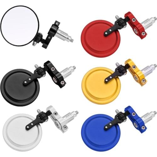 Universal Motorcycle Handle Mirror Aluminum Bar End Rearview Mirrors Accessories For Honda CRF1000L AFRICA TWIN CB 600F F600 400