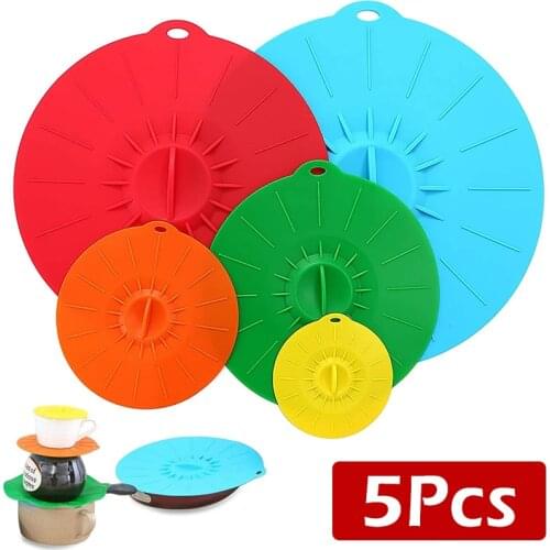 Thicken High Quality Kitchen Food Silicone Lids Universal Cover Silicone Pot Lid Silicon Stretch Lid Cooking Kitchen Accessories