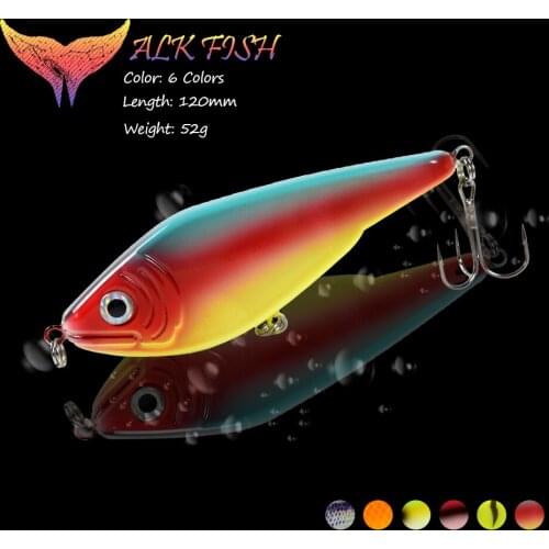 WALK FISH 1PCS 120mm/52g Jerkbait Wobbler Sinking Fishing Lure Hard Baits VIB Action Artificial Jerk Baits Troute Fishing Tackle