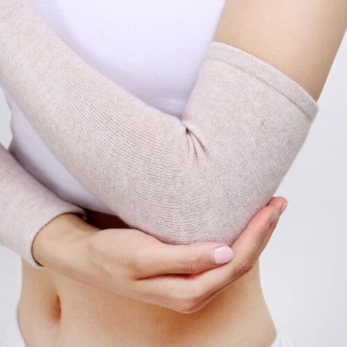 Womens Wool Elbow Warmers Woolen Arm Warmers Sleeve Solid Superfine Long Knitted Elbow Pads Autumn Winter Cuff Gloves Wholesale