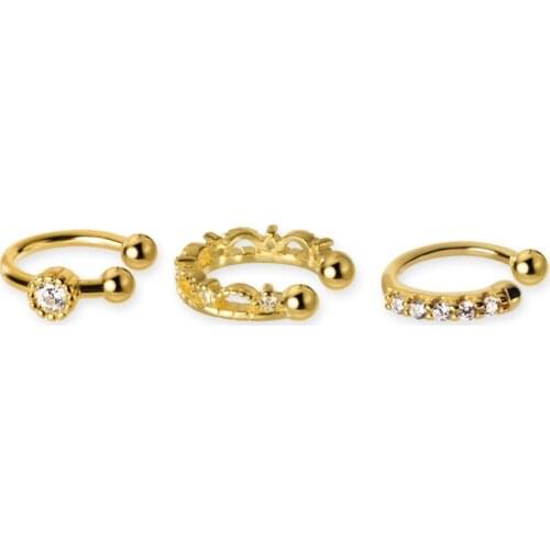 1pair (No pierced) 10mm Small Real. 925 Sterling Silver Jewelry CZ Set Bar /Wave /Solitaire Clip On cuff Earrings C-G5941