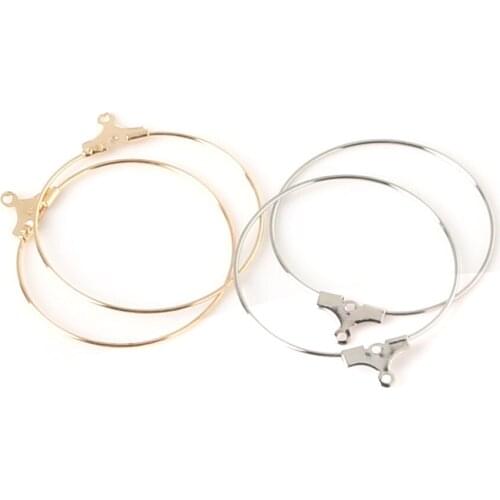 30MM 50PCS New Fashion Iron Ear Ring Magnetic Ear Stud Set pearl clip on Earrings For Womens ear clips Jewelry