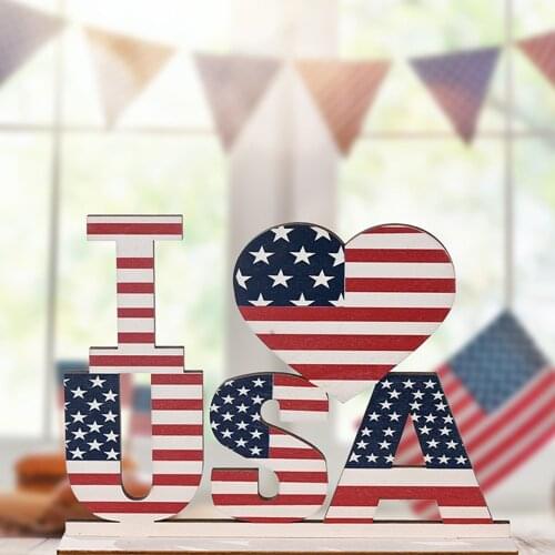 3pcs/ set July Fourth Gift 25*6cm Handmade Memorial Day Elf Dwarf Table Decor Ornaments Home Patriotic Gnomes Plush Decorations