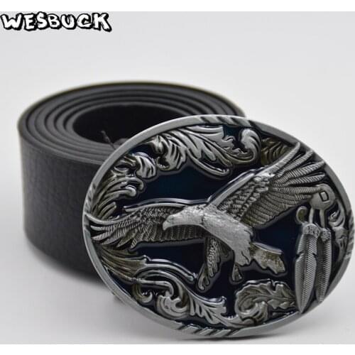 5 PCS MOQ WesBuck Brand Buckle Fly Eagle American Style Meltal Cool Belt Buckls For Mens Belt Buckles