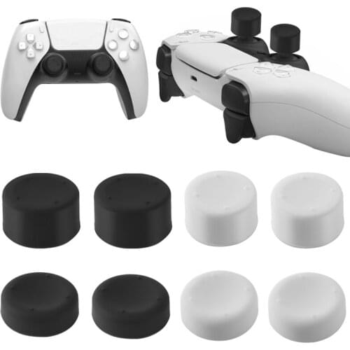 PS4 Accessories Joystick Cover Extenders Caps for PlayStation 4/PlayStation 5 Silicone Thumb Grips 4Pcs/Set