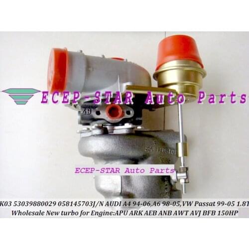 Free Ship K03 29 53039880029 53039700029 058145703J Turbo For AUDI A4 A6 C5 For VOLKSWAGE VW Passat B5 1.8T AEB AJL APU ARK 1.8L