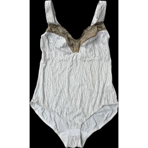 White Wide Lace Printed Strap Plus Size Sexy Bodysuit for Women Female Sexy Lingerie Underwear Gift for Lover SLA017