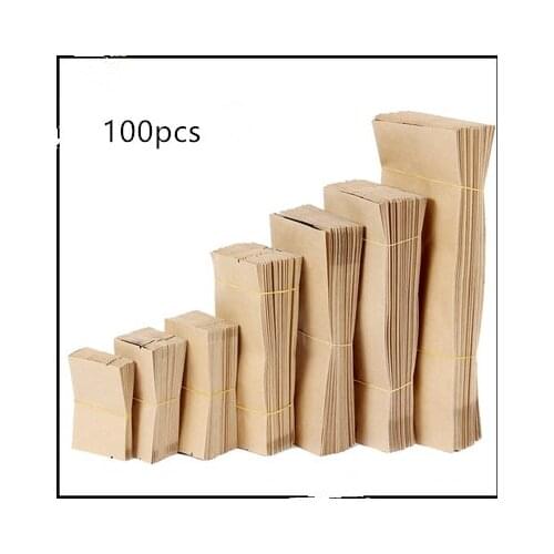 Paper Bag Brown Kraft Paper Bag Gift Bags Packing Biscuits Candy Food Bread Cookie Bread Nuts Snack Baking Package