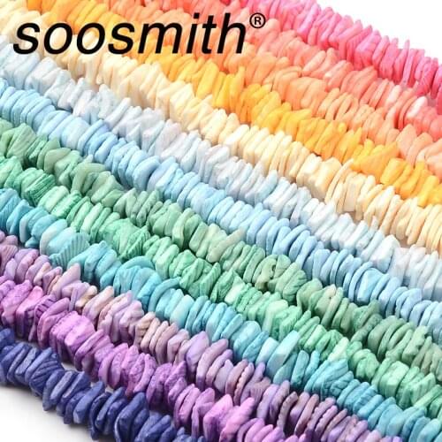 Colorful Square Spacer Shell Beads Candy Color Spacer Beads For Jewelry Making DIY Pendant Necklace Bracelet Accessorie
