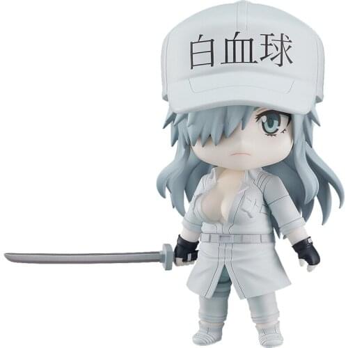 Pre-Sale Anime Cells At Work Action Figures White Blood Cell WBC Q Version Model Hand-Made Pvc Collectible Toy Gifts