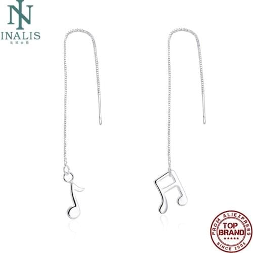 INALIS Romantic White Note Shape Drop Earrings For Women Copper Earring Wedding Engagement Female Fashion Jewelry New Arrival